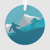 Alpiene Skiing Ornament (achterkant)