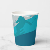 Alpiene Skiing Papieren Bekers (Achterkant)