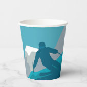 Alpiene Skiing Papieren Bekers (Voorkant)
