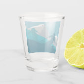 Alpiene Skiing Shot Glas (Achterkant)