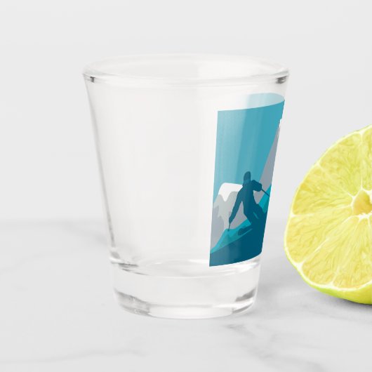 Alpiene Skiing Shot Glas (Links)