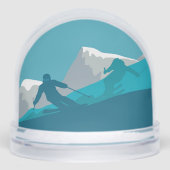 Alpiene Skiing Sneeuwbol (Voorkant)