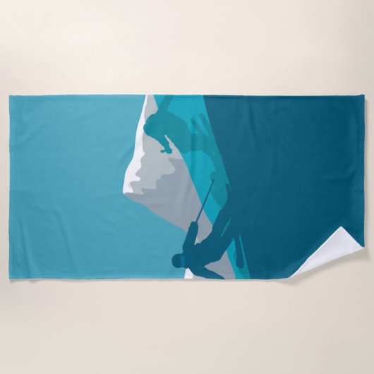 Alpiene Skiing Strandlaken (Voorkant)