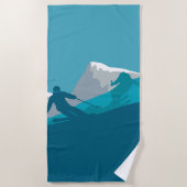 Alpiene Skiing Strandlaken (Voorkant)