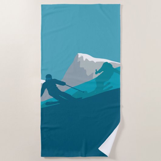 Alpiene Skiing Strandlaken (Voorkant)