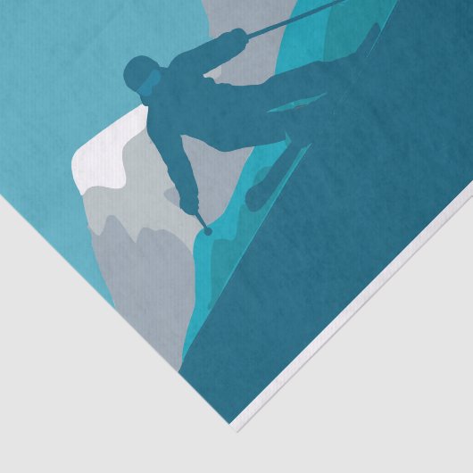 Alpiene Skiing Tissuepapier (Detail)