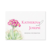 Alpiene sleutelbloem kunst bruiloft info met QR-co