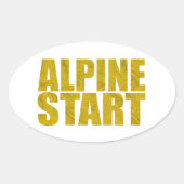 Alpiene start (Topo) Ovale Sticker (Voorkant)