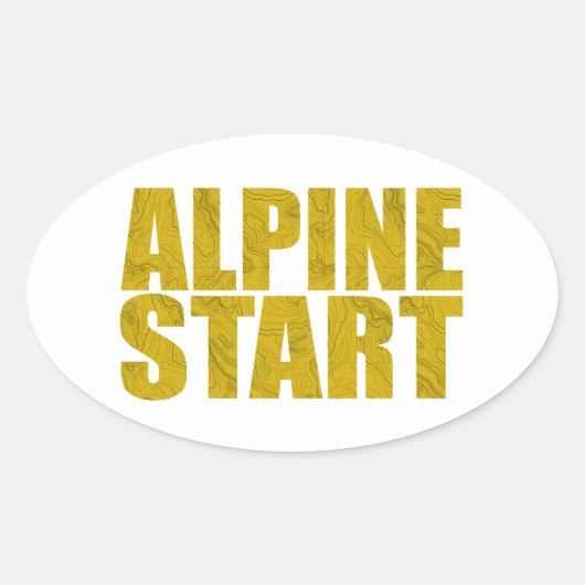 Alpiene start (Topo) Ovale Sticker (Voorkant)