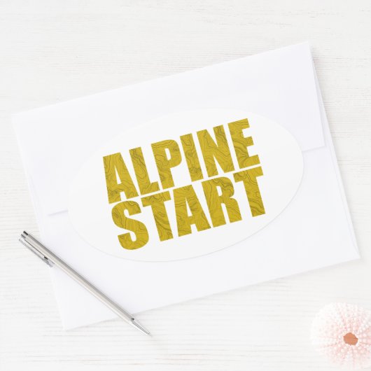 Alpiene start (Topo) Ovale Sticker (Envelop)