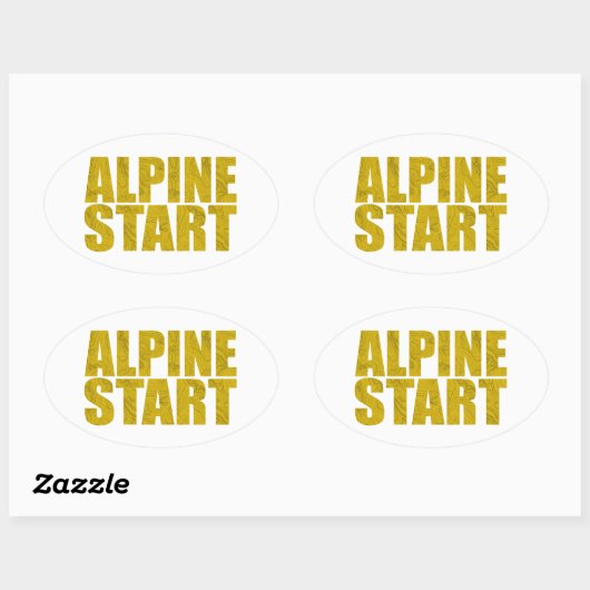 Alpiene start (Topo) Ovale Sticker (Vel)