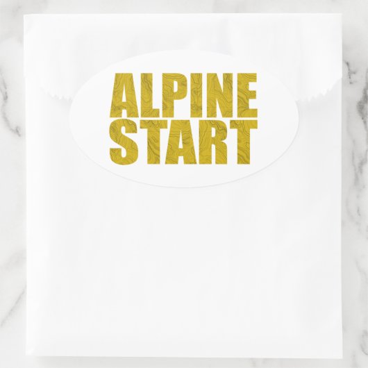 Alpiene start (Topo) Ovale Sticker (Tas)