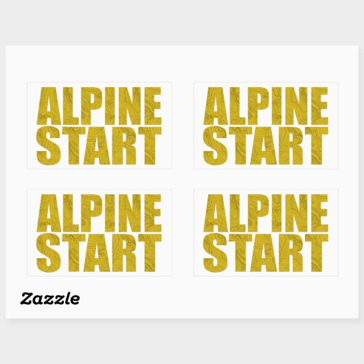 Alpiene start (Topo) Rechthoekige Sticker (Vel)