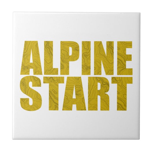 Alpiene start (Topo) Tegeltje (Voorkant)