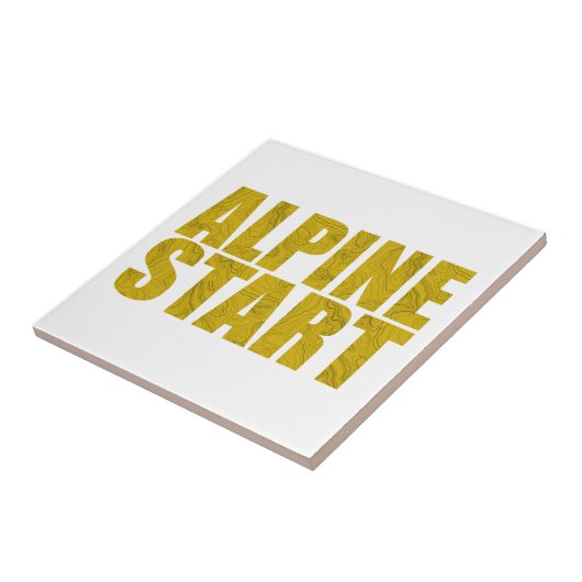 Alpiene start (Topo) Tegeltje (Zijkant)