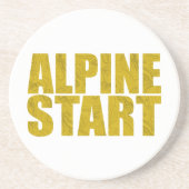 Alpiene start (Topo) Zandsteen Onderzetter (Voorkant)