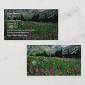 Alpiene weide in de wilde natuur van Pasayten, Cal Visitekaartje (Voorkant / Achterkant)