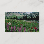 Alpiene weide in de wilde natuur van Pasayten, Cal Visitekaartje (Achterkant)