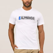 Alpiene witte Euro bord T-shirt (Voorkant)
