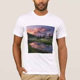 Alpiene zonsopgang reflecties t-shirt