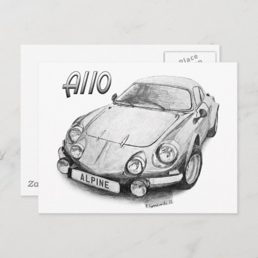 Alpine A110 Briefkaart (Voorkant / Achterkant)