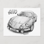 Alpine A110 Briefkaart (Voorkant)