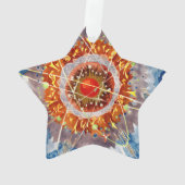 Alpine Architecture Famous Art Poster Ornament (achterkant)