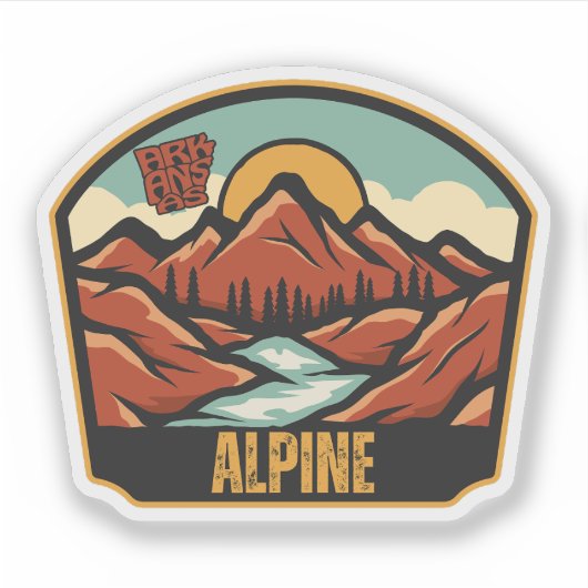 Alpine, Arkansas Sticker (Voorkant)