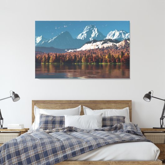 Alpine Autumn Canvas Afdruk (Insitu (Slaapkamer))
