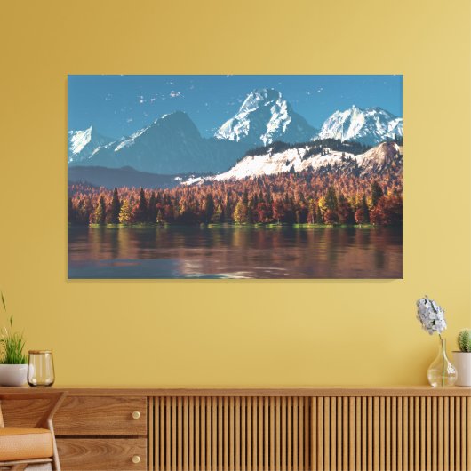 Alpine Autumn Canvas Afdruk (Insitu (Woonkamer))