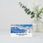 Alpine bergbeklimmen, wandelen en klimmen visitekaartje (Staand voorkant)
