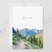 Alpine bergen bruiloft kaart (Achterkant)