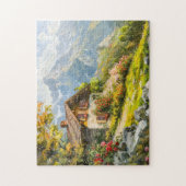 Alpine boerderij met Valley Uitzicht Legpuzzel (Verticaal)