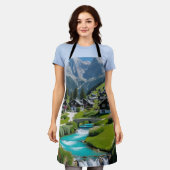 Alpine Charm - Kook in het hart van een rustige Schort (Gedragen)