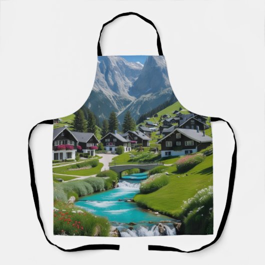 Alpine Charm - Kook in het hart van een rustige Schort (Voorkant)