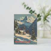 Alpine Charm:  Zwitsers Dorp Briefkaart (Staand voorkant)