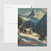 Alpine Charm:  Zwitsers Dorp Briefkaart (Voorkant / Achterkant)