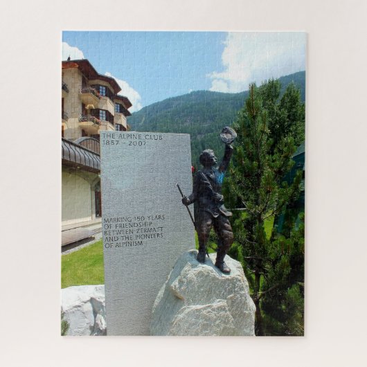 Alpine Club standbeeld, Zermatt, Zwitserland Legpuzzel (Verticaal)
