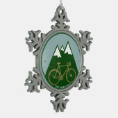 alpine cold mountain bike tin sneeuwvlok ornament (Links)
