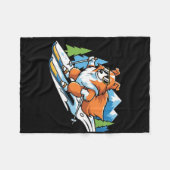 Alpine Corgi Op Ski's Cool Zonnebril Winter Scene  Fleece Deken (Voorkant (Horizontaal))