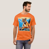 Alpine Cougar Uitzicht Design T-shirt (Voorkant volledig)
