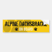 Alpine Dachsbracke aan boord Bumpersticker (Voorkant)