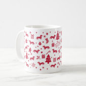 Alpine Dachsbracke Christmas Design Koffiemok (Voorkant links)