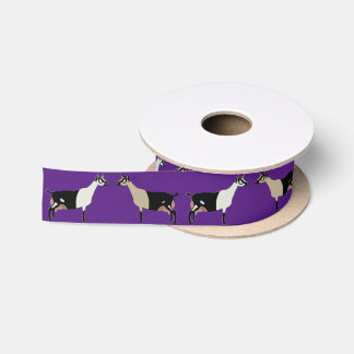 Alpine Dairy Goat Boerderij Paars Satijnen Lint