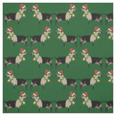 Alpine Dairy Goat Green Kerstmis Stof (Swatch)
