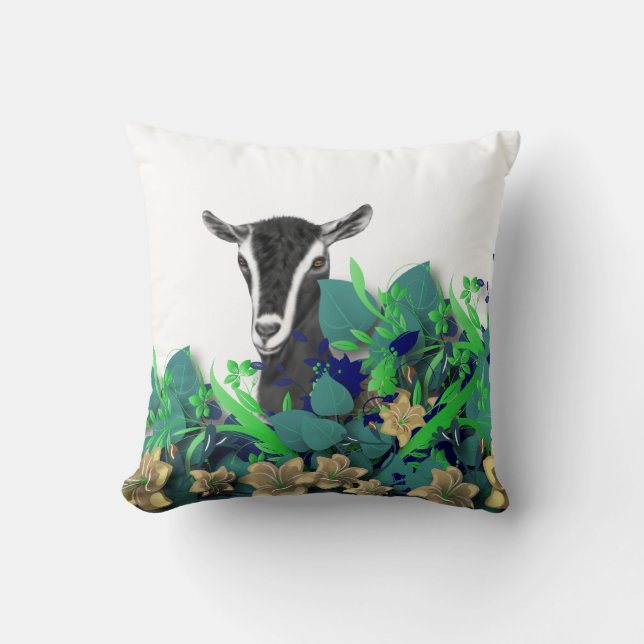 Alpine Dairy Goat Herd Name Goat Pillow Kussen (Voorkant)