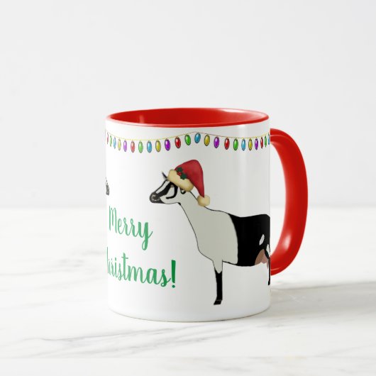 Alpine Dairy Goat Kerstmis Mok (Voorkant rechts)