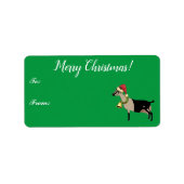 Alpine Dairy Goat met kerstcadeLabel Etiket (Voorkant)