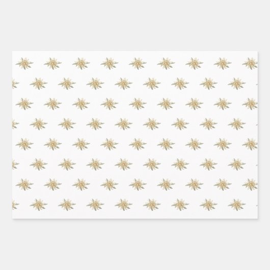  Alpine Edelweiss Natural Inpakpapier Vel (Voorkant 2)