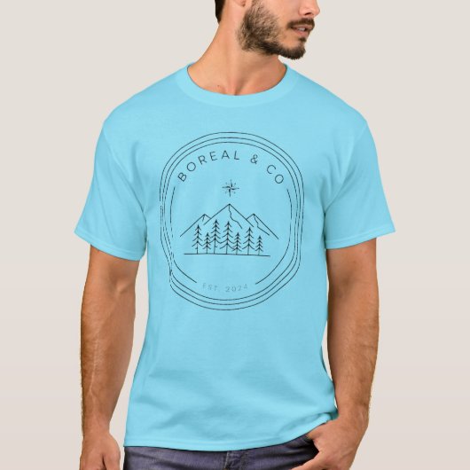 Alpine Edition Badge Bergen Dennen Compass T-shirt (Voorkant)